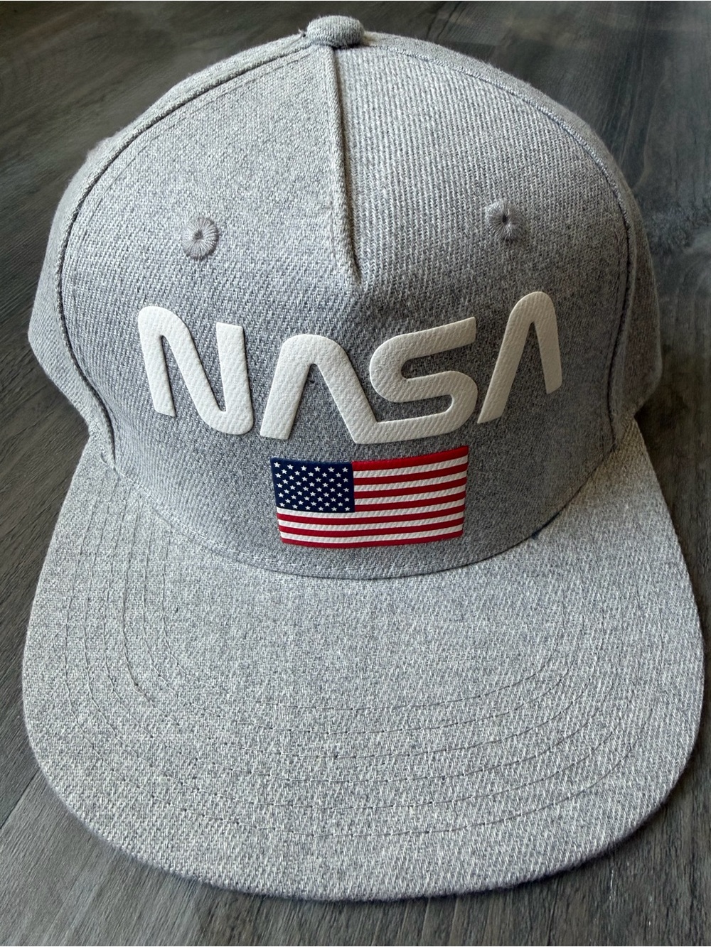 H&M NASA Snapback Hat Kids Gray Adjustable Baseball Cap Space USA